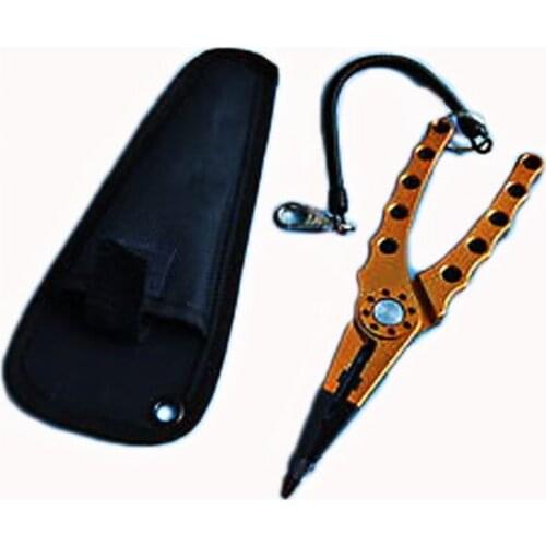 8" Fishing Pliers Aluminum Saltwater Split Ring Stainless Steel Terminal Tackle