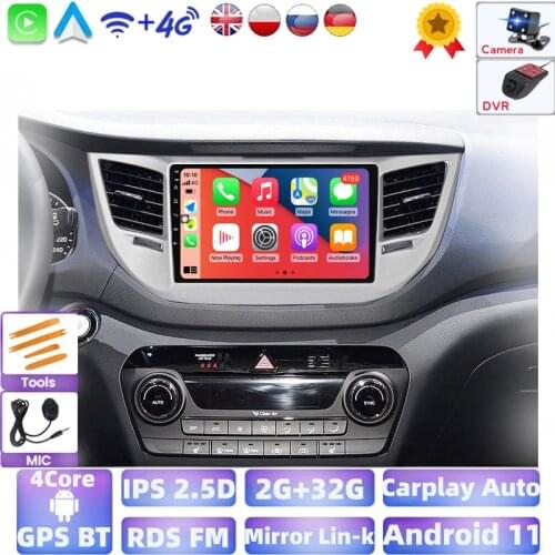 Android 2G+32G For Hyundai TUCSON 2014 2015 2016 2017 2018 Car GPS Unit Player Radio support rear camera DVR carplay