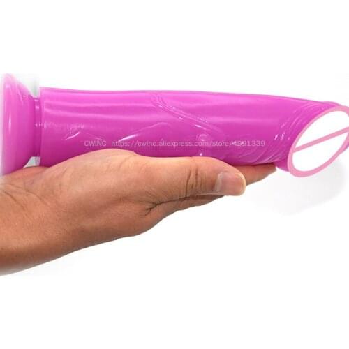 21Cm Oversized Realistic Skin Orgasm Masturbation Dildo with Suction Base
