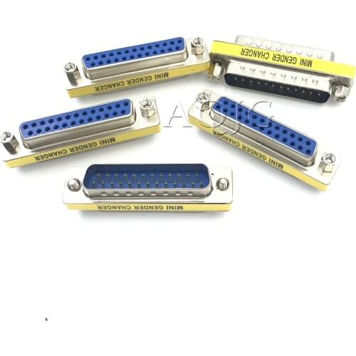 DB25 female to female/male to male RS232 serial port com CONNECTOR Mini Gender Changer adapter 25PIN