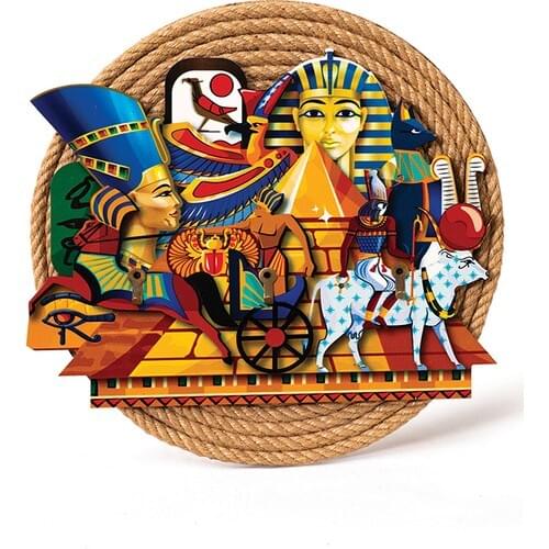 Arti2tr Decorative Egyptian Themed Wire Rope Key Chain