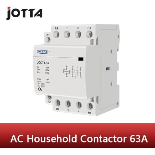 4P 63A 220V/230V 50/60HZ din rail household ac contactor 1NO 3NC/2NO 2NC/3NO 1NC/4NO/4NC