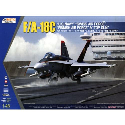 KINETIC 1/48 F/A-18C US Navy Swiss AirForce, Finnish AirForce & Topgun K48031