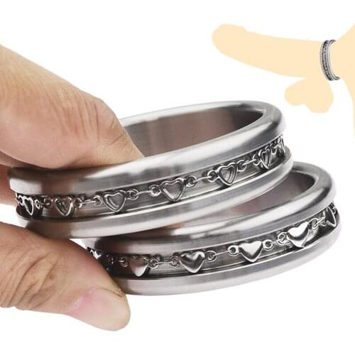 Penis Ring Ejaculation Delay Dick Glans Cock Rings Time Lasting Adult Sex Toys For Men Longer Erection Products Stainless Steel