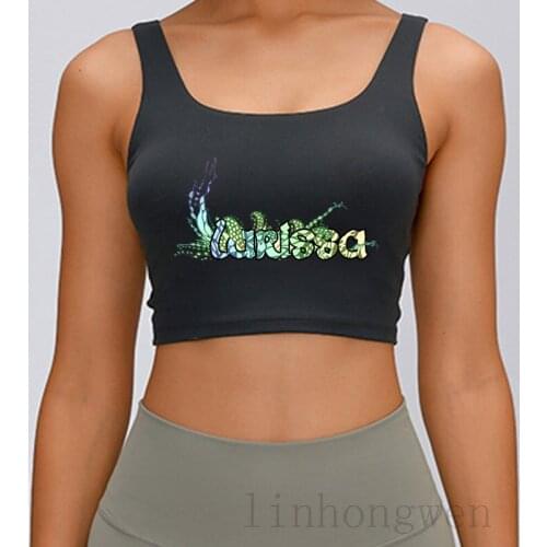 Larissa Fairy Tale Name Illustration Tank Top Graphic Letters Spring New Style Crew Neck Girls Create Top Vest