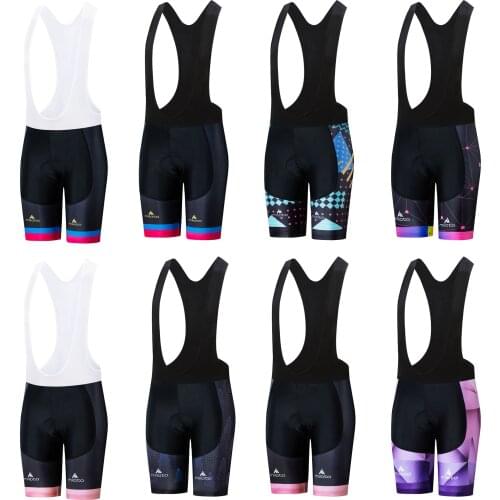 MILOTO 2020 Top quality Women Coolmax 5D Padded Cycling Bib Shorts Shockproof MTB Bicycle Road Bike strap Shorts Ropa Ciclismo