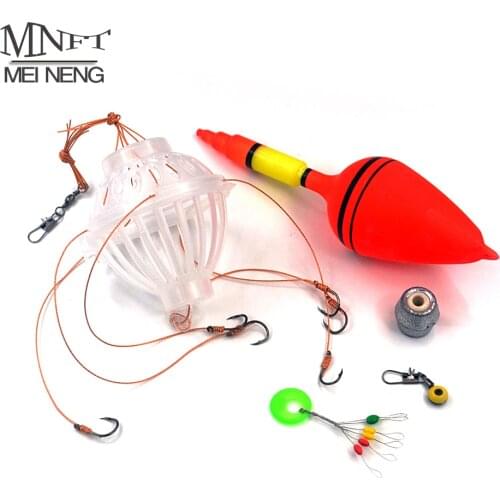 MNFT 1Set Sea Monster With Six Strong Explosion Fish Hook Carp Fishing Hook Fishing Float Lead Tackle Set
