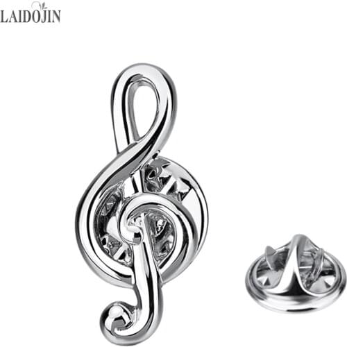 LAIDOJIN Fashion Music note Design Men Lapel Pin Brooches Pins Fine Gift for Mens Coat Womens Dress Hats Bags Accessories