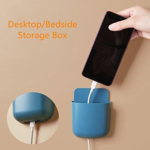 Innovative Design 6 Colors Desktop Storage Box Desk Organizer Holder Bedside Mobile Phone Storage Box School Office Stationery