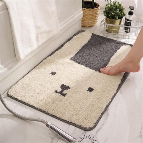 Cartoon Bathroom Anti-slip Mat Absorb Water Bath Carpet Doormats Outdoor Kitchen Bathroom Living Room Floor Rug Home Decorative