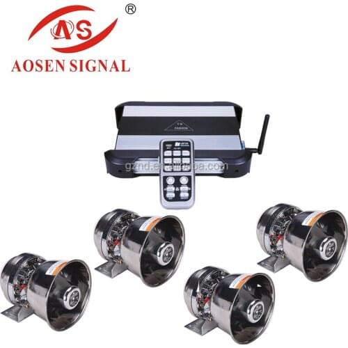 New High Power 1200W Remote Car Siren Amplifier Speakers with MP3 Player