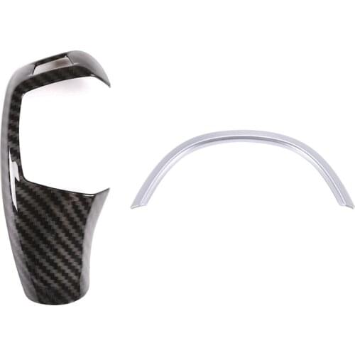 Steering Wheel Stripe Sequins Trim with Right Drive Gear Shift Knob Cover Trim for BMW F10 F20 F32 X4 X6 Series 11-15