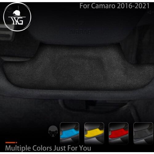 Turn Fur Suede Wrap ABS Cover For Chevrolet Camaro 2016 2017 2018 2019 2020 2021 Car Steering Wheel Trim Cover Cap Decoration