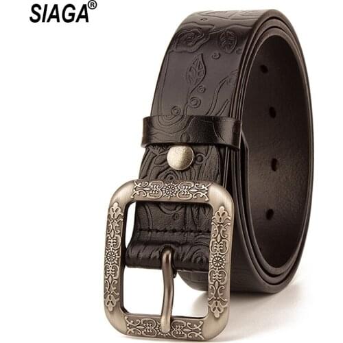 New Design Ladies Top Quality 100% Cow Cowhide Leather Belts Woman Retro Fashion Belt for Women Accessories Jeans FCO230