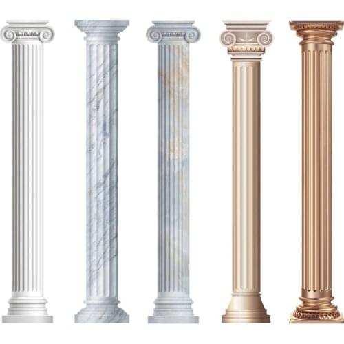 3D Roman Column Self-adhesive Wallpaper TV sofa background wall decoration sticker PVC removable wallpaper 30x240cm Roman column