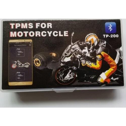 Motorcycle Bluetooth TPMS External sensor control by Mobile Phone APP sound Arming Support android/IOS system tyre monitoring