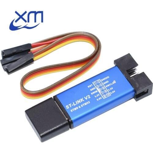 10PCS ST LINK Stlink ST-Link V2 Mini STM8 STM32 Simulator Download Programmer Programming With Cover A41 Random Colors