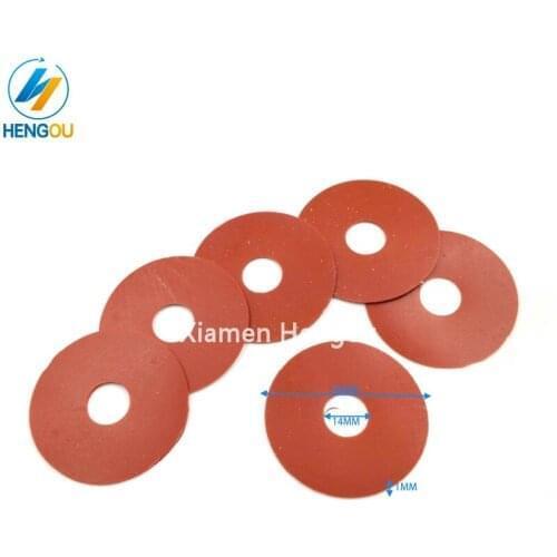 10 pcs size 50.0*14.0*1.0mm offset printing red rubber sucker
