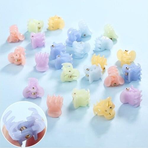12PCS/set High Quality Plastic Hair Clips Claws Mini Clamps Fashion Girls Crab Hair Claw Gifts Hair Accessories