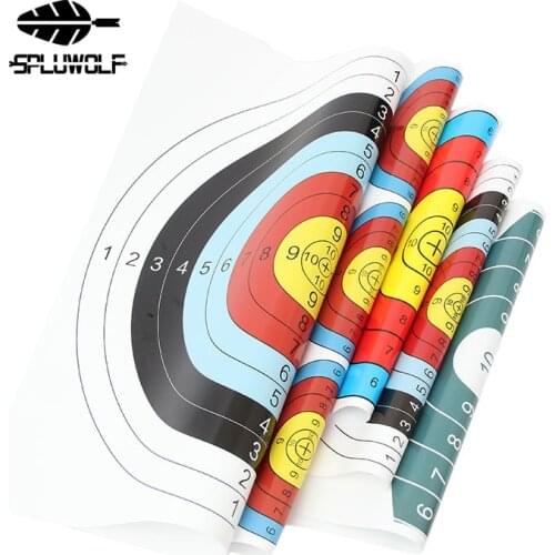 30 PCS 40*40 cm /60cm Professional Full Ring Single Spot Shooting Training Paper Archery Shooting Target Paper Bow Hunting