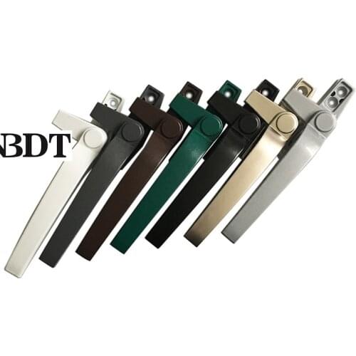 4Pcs/Lot Aluminum Window Casement Locking Handle Latch Brush Steel White Coffee Black Green Grey