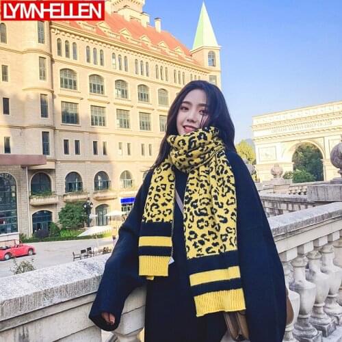 40*190cm Fashion Winter Scarf Leopard Scarf Women Soft Wool Shawls and Scarves Animal Print Leopardo Cape