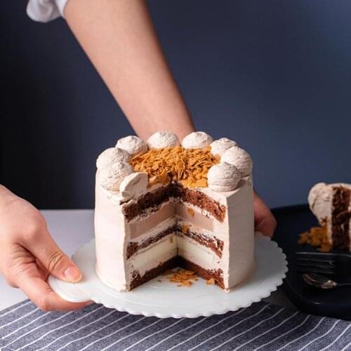 5Pcs Eco-friendly No Odor Reusable Round Cake Boards ABS Present Cupcakes Dessert Displays Tray Cake Serving Tool for Party