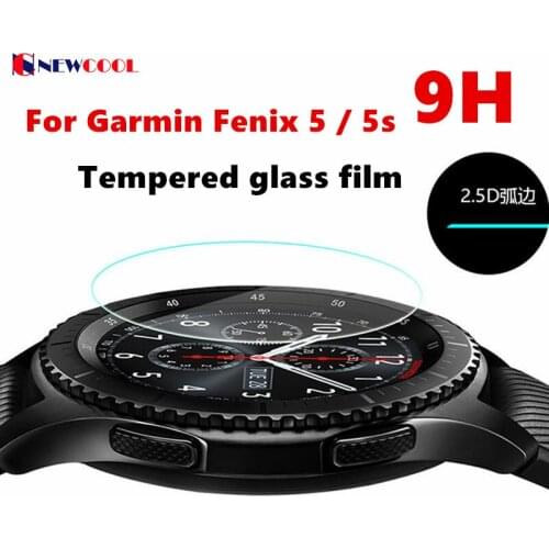 5pc/lot wholesale 9H Tempered Glass Screen Protector Guard Film for Garmin Fenix 5 Fenix5 F5 5s Chronos Protective Film