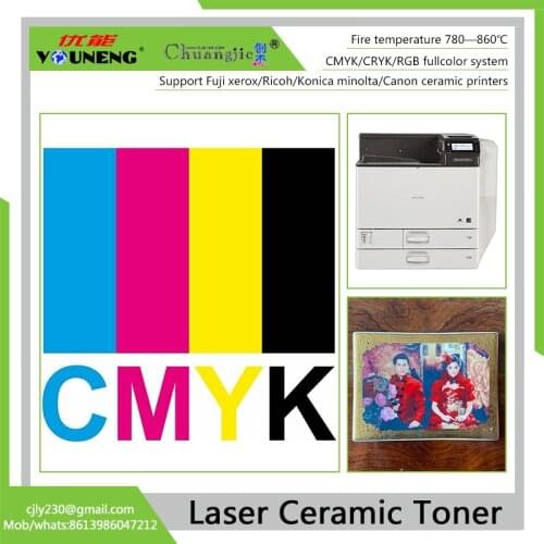 800 degree high temperature color ceramic toner powder Compatible For Ricoh and Xerox model vitrotype Print