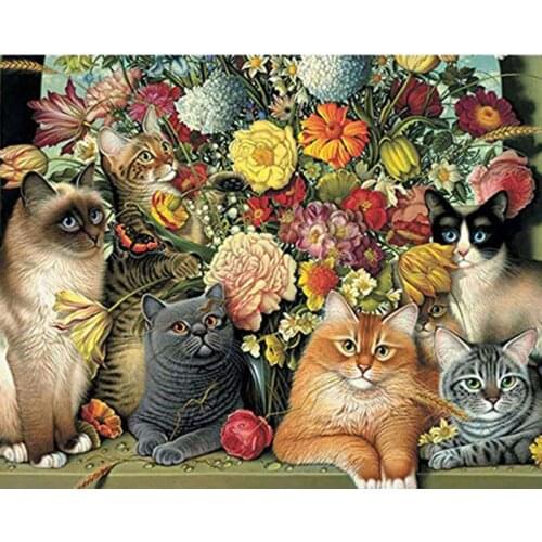 DIY diamond painting animal diamond embroidery flowers mosaic Full Round Drill diamond cross stitch Resin christmas Home decor