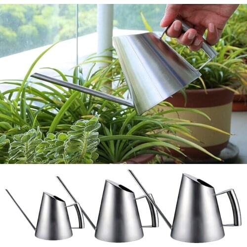 Long Mouth Water Can Stainless Steel Watering Pot Large Capacity Water Kettle Gardening Tool