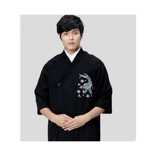 Black Japan Chef Uniform Japanese Chef Uniform Chef Clothing Cook Uniform cook top Clothes
