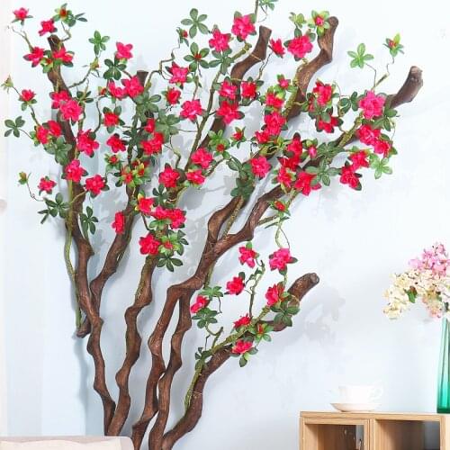 1pc 90CM long stem azaleas Magnolia Artificial flower branches arbitrary bending fake flower wedding home decorations