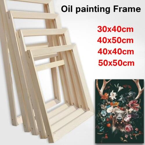40x50cm DIY Wood Frame For Oil Painting By Numbers Canvas Painting Frame For Bar Oil Paint By Number Wall Art Home Decoration