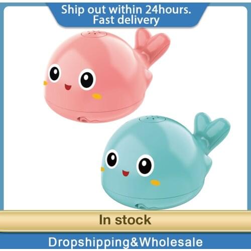 Baby Bathtub Water Toy Electric Automatic Water Spray Dolphin Toy Induction Sprinkler Bathtub Shower Toys Water Game For Kids