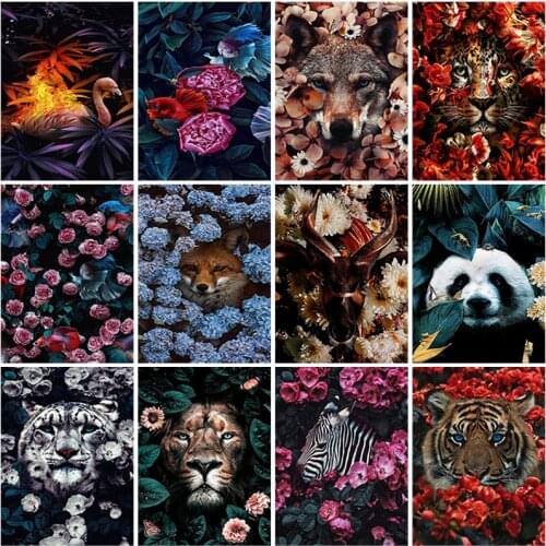 Diy 5D Deer Flower Butterfly Full Square Round Diamond Painting Cross Stitch Kits Art Animal Paint By Diamond Home Decoration