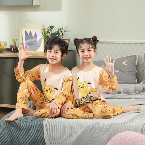 Sleepwear Set Grade Boys 2021 New Spring Autumn Children Pajama Sets Baby Long Sleeved Home Suit Girls Nightwear Pants Kids Gift