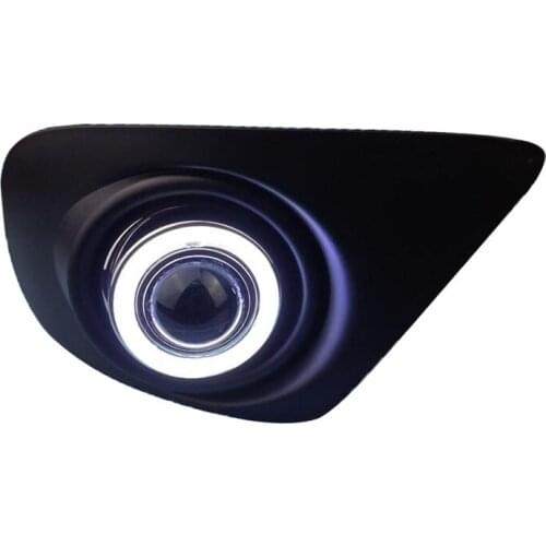 Eosuns Innovative Cob Angel Eye Led Daytime Running Light Drl + Halogen Fog Light + Projector Lens for Fiat Freemont, 2pcs