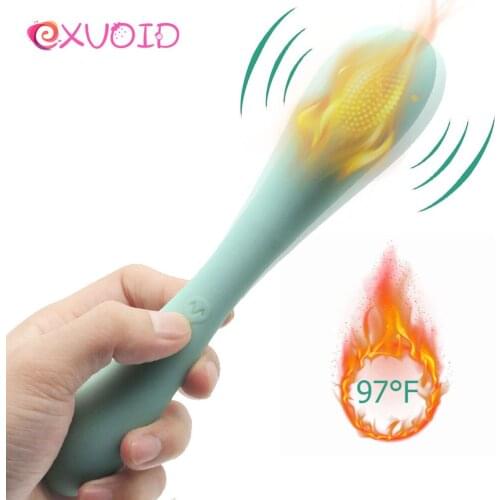 EXVOID G-spot Massager Heating Vibrator Sex Toys for Women Medical Silicone Long Dildo Vibrators for Woman Anal Plug
