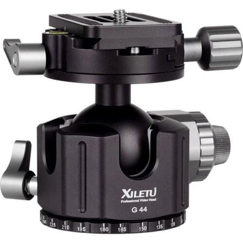 G-44 Heavy Duty Tripod Head 360 Rotary Omni-directional Shooting Suitable for heavy-duty digital camera tripods can carry 20KG