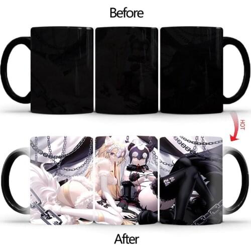 Creative Nightdress beauty Heat Sensitive Cup Color Changing Mug Ceramic Drinkware For Tea Milk Coffee Mugs BSKT-162