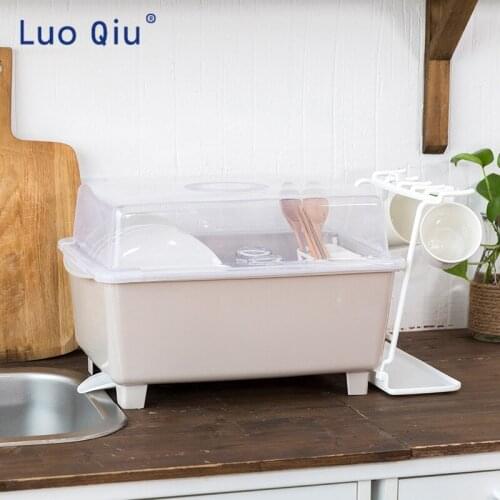 Creative dust-proof cupboard kitchen finishing cabinet storage rack leachate rack with support