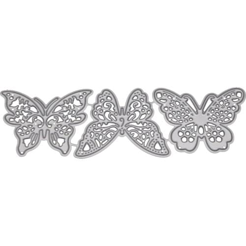 3pcs Butterfly Metal Cutting Dies For DIY Fustelle Metalliche Per Scrapbooking Decor Beautiful Embossing Stamps and Dies New CUT