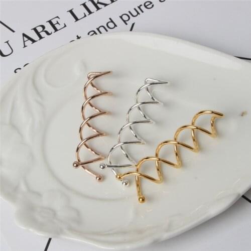 MISANANRYNE 10pcs Women Gold Silver Color Spiral Spin Screw Pins High-polished Hair Barrettes To Make Hair Buns Bride Hair Clips
