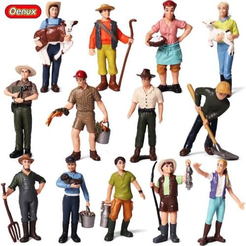 Farm Animal Model Set Poultry Chicken Duck Goose Cat Dog Cow Sheep Horse Model Toys for Children