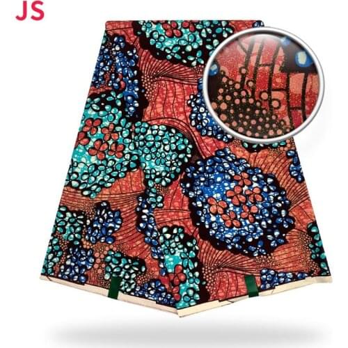 Fashion Glitter wax cotton fabric High Quality For Dress Sewing Material S210725