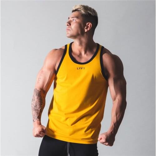 Men Bodybuilding Patchwork Tank Tops Gym Workout Fitness Cotton Sleeveless Shirt Running Clothes Stringer Summer Casual Vest