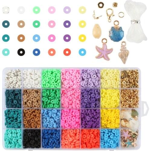 Soft cross-border 28 case 6 mm beads wafer box color wafer Bohemian diy accessories can be customized