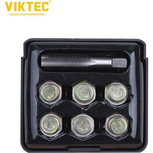 Viktec Oil Screw Chaser Set Oil Drain Plug Tap Thread Repair Kit Oil Pan Screws Rethread Tool 17mm 20mm