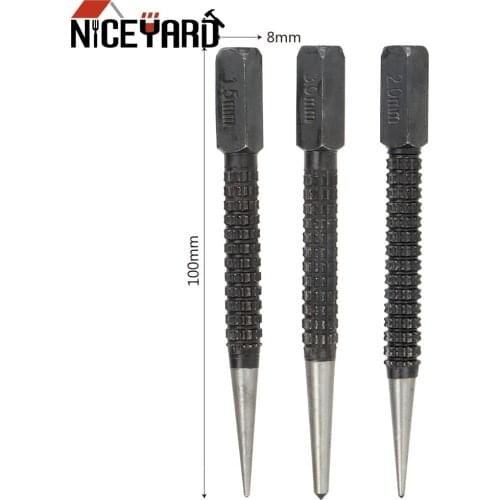NICEYARD 3 piece/set Positioning Punching Hole Punching Cylindrical Punching Fitter Drilling Sample Punching Center Punching